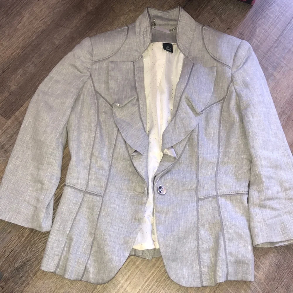 WHBM Gray Suit Jacket